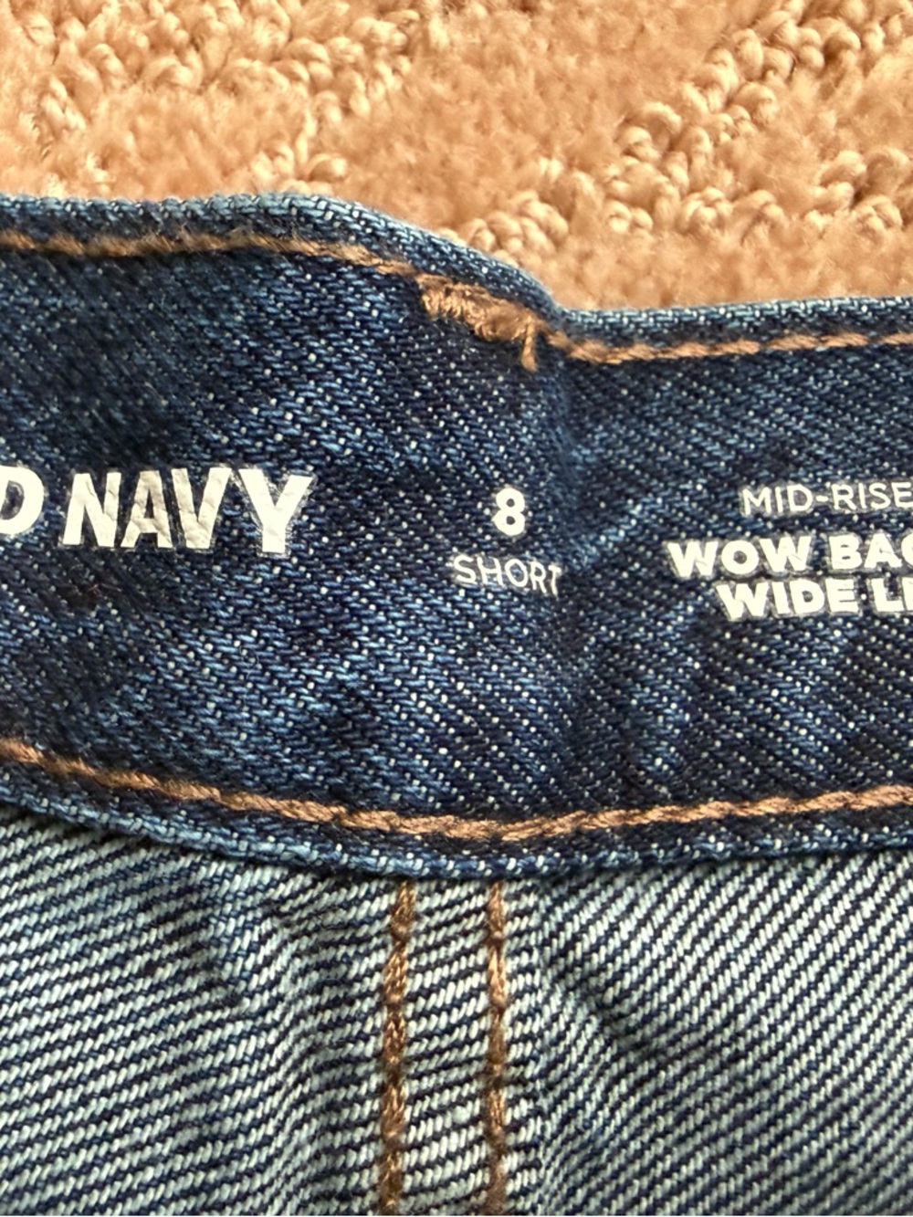 OLD NAVY Baggie Wide-Leg Women's Jeans - Dark Blue - Picture 3 of 3